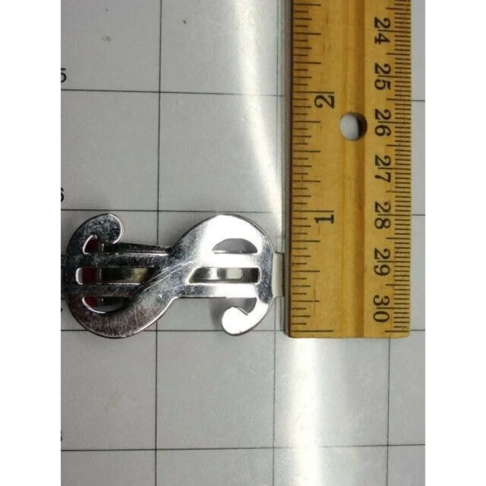Money Clip Stainless Steel Wallet Credit Card Holder Silver Tone Dollar Sign